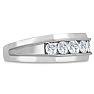 Men's 1ct Diamond Ring In 10K White Gold Image-2