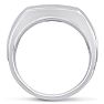 Men's 1ct Diamond Ring In 10K White Gold Image-4
