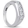 Men's 1ct Diamond Ring In 10K White Gold Image-6