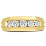 Men's 1ct Diamond Ring In 10K Yellow Gold Image-1