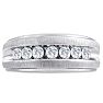 Men's 3/4ct Diamond Ring In 10K White Gold Image-1