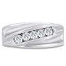 Men's 3/5ct Diamond Ring In 10K White Gold Image-1