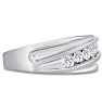 Men's 3/5ct Diamond Ring In 10K White Gold Image-2