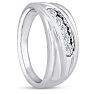 Men's 3/5ct Diamond Ring In 10K White Gold Image-6