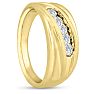 Men's 3/5ct Diamond Ring In 10K Yellow Gold Image-6
