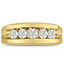 Men's 1ct Diamond Ring In 10K Yellow Gold Image-1