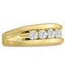 Men's 1ct Diamond Ring In 10K Yellow Gold Image-2