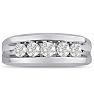 Men's 1ct Diamond Ring In 14K White Gold Image-1
