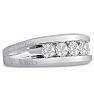 Men's 1ct Diamond Ring In 14K White Gold Image-2