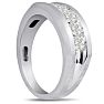 Men's 1ct Diamond Ring In 14K White Gold Image-6