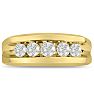 Men's 1ct Diamond Ring In 14K Yellow Gold Image-1