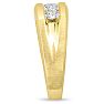 Men's 1ct Diamond Ring In 14K Yellow Gold Image-5