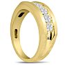 Men's 1ct Diamond Ring In 14K Yellow Gold Image-6