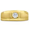 Men's 1/3ct Diamond Ring In 14K Yellow Gold Image-1