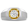 Men's 1ct Diamond Ring In 14K Two-Tone Gold Image-1
