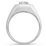 Men's 1ct Diamond Ring In 14K White Gold Image-4