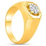 Men's 1ct Diamond Ring In 14K Yellow Gold Image-6