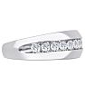 Men's 1ct Diamond Ring In 14K White Gold Image-2