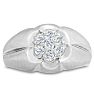 Men's 1/2ct Diamond Ring In 10K White Gold Image-1