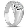 Men's 1/2ct Diamond Ring In 14K White Gold Image-6