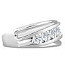 Men's 1ct Diamond Ring In 10K White Gold Image-2