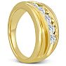 Men's 1ct Diamond Ring In 14K Yellow Gold Image-6