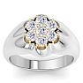 Men's 1ct Diamond Ring In 10K Two-Tone Gold Image-1