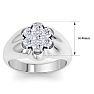 Men's 1ct Diamond Ring In 14K White Gold Image-5