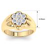 Men's 1ct Diamond Ring In 14K Yellow Gold Image-5