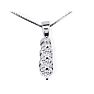 1 1/2ct Three Diamond Drop Style Diamond Pendant In 14k White Gold. Image-3