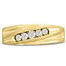 Men's 1/4ct Diamond Ring In 14K Yellow Gold Image-1