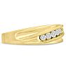 Men's 1/4ct Diamond Ring In 14K Yellow Gold Image-2