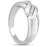 Men's 1/10ct Diamond Ring In 10K White Gold Image-6