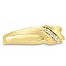 Men's 1/10ct Diamond Ring In 10K Yellow Gold Image-2