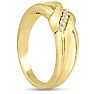 Men's 1/10ct Diamond Ring In 10K Yellow Gold Image-6