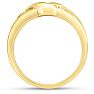 Men's 1/10ct Diamond Ring In 14K Yellow Gold Image-4