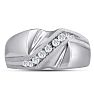 Men's 1/4ct Diamond Ring In 14K White Gold Image-1