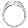 Men's 1/4ct Diamond Ring In 14K White Gold Image-4