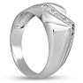 Men's 1/4ct Diamond Ring In 14K White Gold Image-6