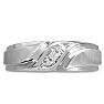 Men's .05ct Diamond Ring In 10K White Gold Image-1