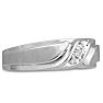 Men's .05ct Diamond Ring In 10K White Gold Image-2