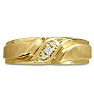 Men's 1/10ct Diamond Ring In 10K Yellow Gold Image-1