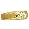 Men's 1/10ct Diamond Ring In 10K Yellow Gold Image-2