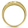 Men's 1/10ct Diamond Ring In 10K Yellow Gold Image-4