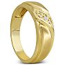 Men's 1/10ct Diamond Ring In 14K Yellow Gold Image-6