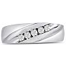 Men's 1/4ct Diamond Ring In 10K White Gold Image-1