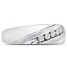 Men's 1/4ct Diamond Ring In 10K White Gold Image-2