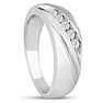 Men's 1/4ct Diamond Ring In 14K White Gold Image-6