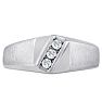 Men's 1/10ct Diamond Ring In 10K White Gold Image-1