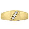 Men's 1/10ct Diamond Ring In 14K Yellow Gold Image-1